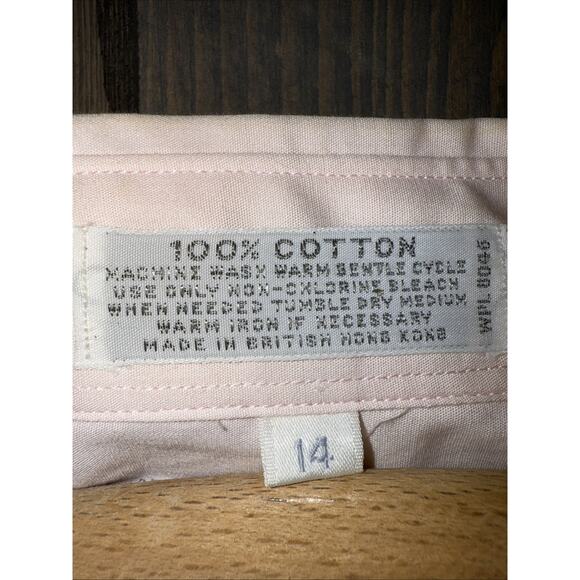 Jason Prescott Vintage Women’s Pink Tux Button Down 100% Cotton Size 14 - Picture 5 of 8